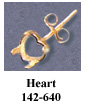 heart shape cabochon earring