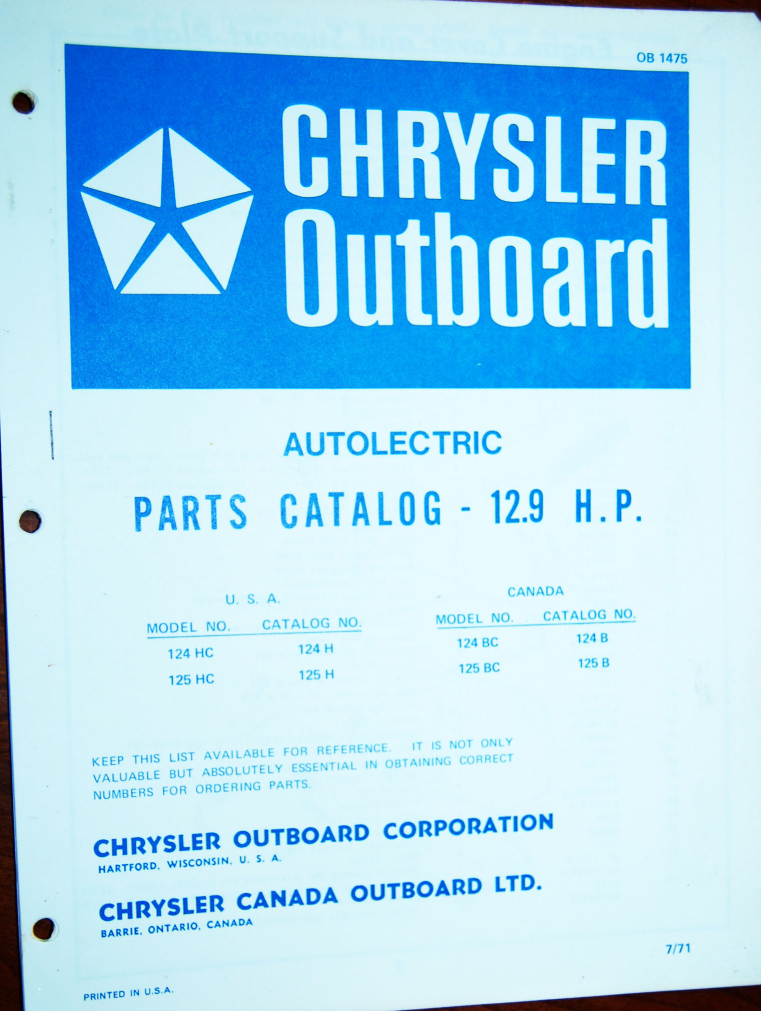 parts catalog