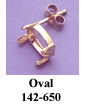oval cabochon earring settings